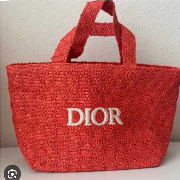 New! Limited Edition Dior Beauty Raffia Tote - Picture 7 of 8